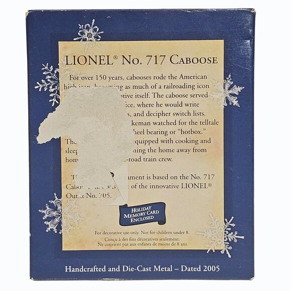 Hallmark Lionel Train No. 714 Boxcar & No. 717 Caboose Ornaments Lot of 2 - Picture 16 of 16